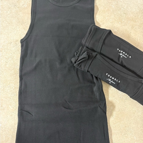 YoungLA Black Ribbed Tank - Picture 2 of 7